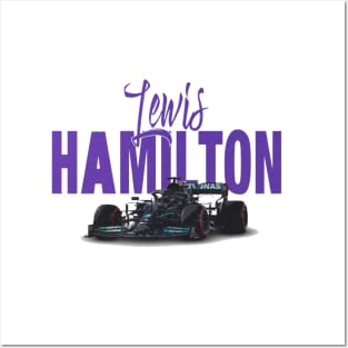 Lewis Hamilton Racing Car Posters and Art